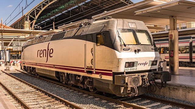 Locomotive of RENFE - the Spanish railway operator