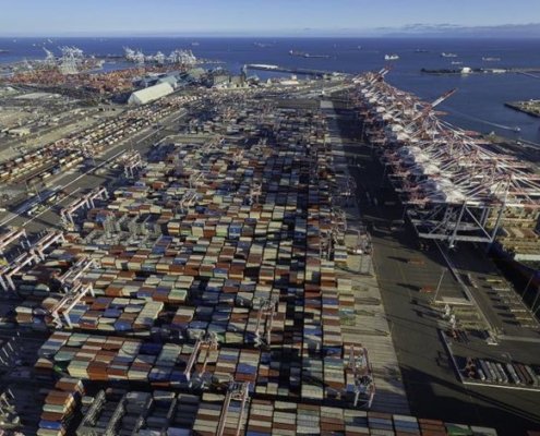 Container terminal at the Port of Long Beach